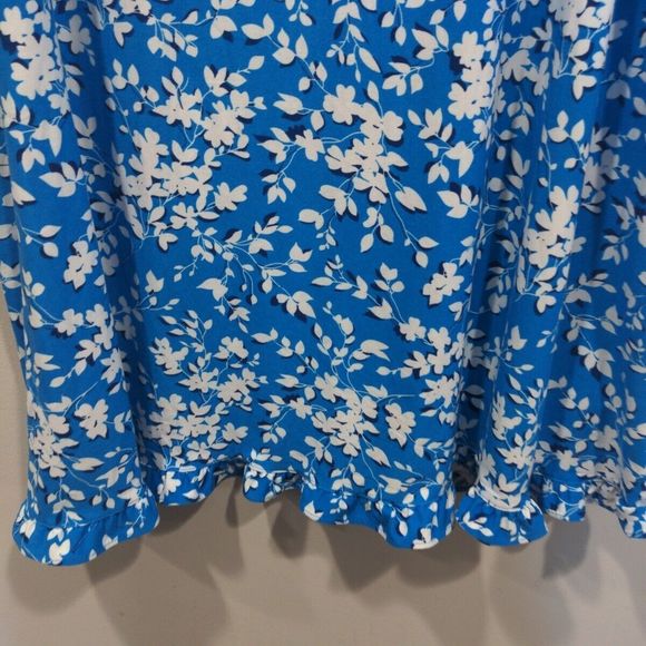 NWT Draper James Womens Ditsy Floral Sleep Dress Size L/XL Blue Sleeveless - Picture 3 of 10